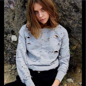 NSF Distressed Sweatshirt Small NEW